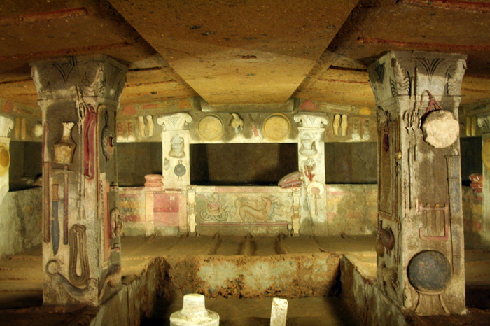 La tomba etrusca di Cerveteri
