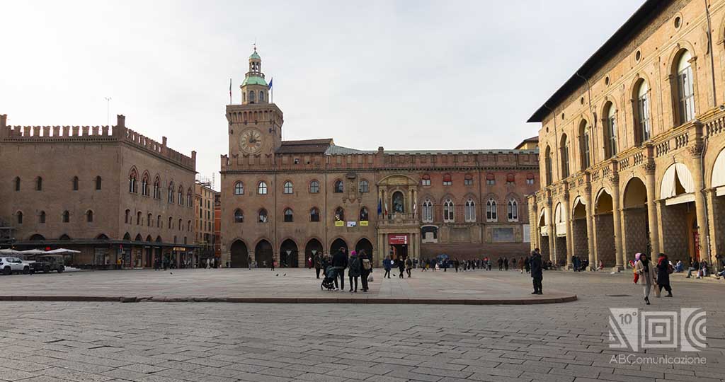 Palazzo d'Accursio,Piazza Maggiore, Bologna, Bologna centro. 